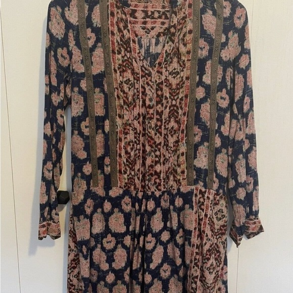 Anthropologie Tiny Paquerette Boho Peasant Tunic Shirt Dress - Picture 2 of 2